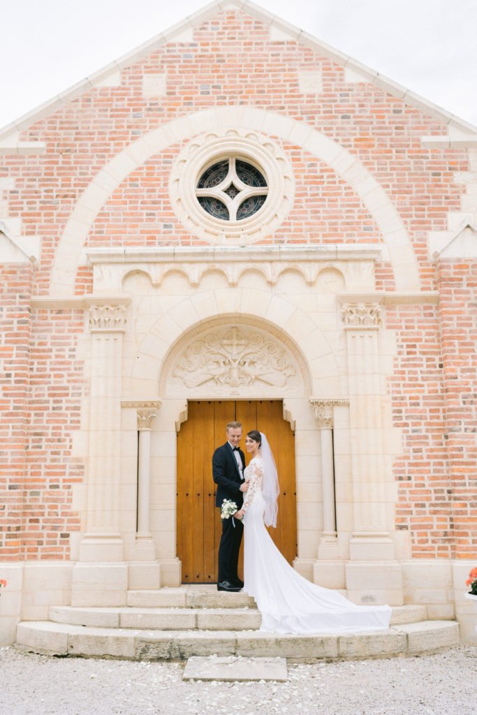 photo de couple au château de Varennes en Bourgogne